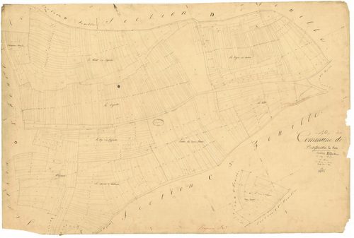Bagneux-la-Fosse, section D dite des bruyères, feuille n° 3, parcelles n°377-820