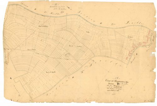 Bagneux-la-Fosse, section D dite des bruyères, feuille n° 4, parcelles n°821-1215