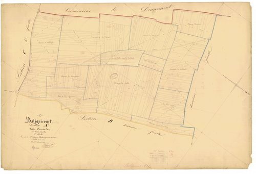 Balignicourt, section A, feuille n° 3
