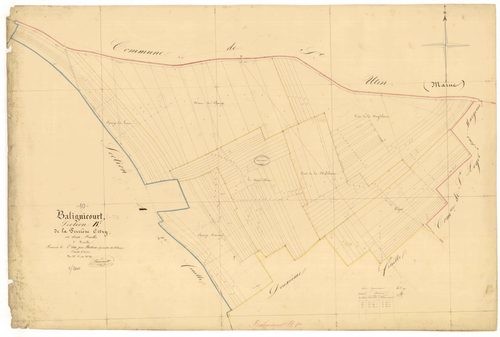 Balignicourt, section B dite de la perrière, feuille n° 1