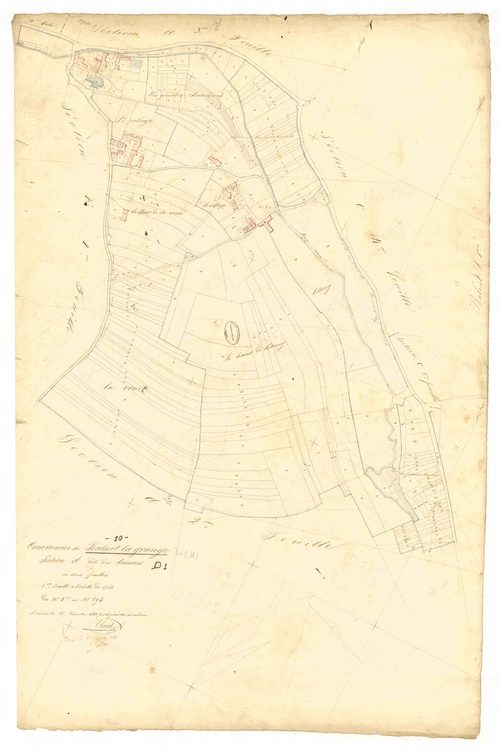 Balnot-la-Grange, section D dite des landes, feuille n° 1