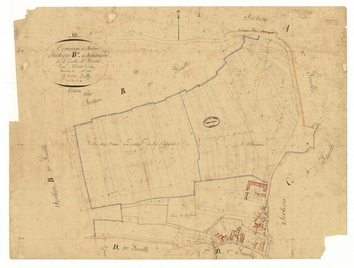 Balnot-sur-Laignes, section B dite de beauregard, feuille n° 4