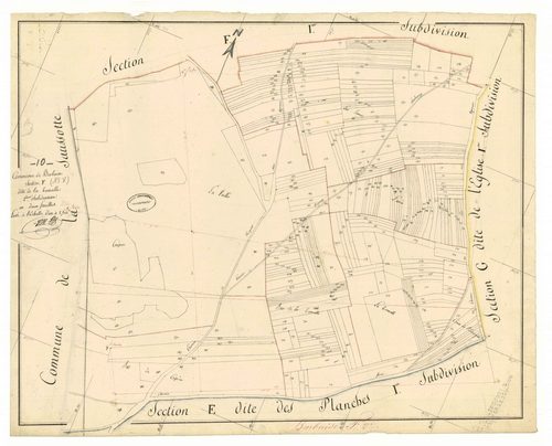 Barbuise, section F dite de la comelle, feuille n° 1