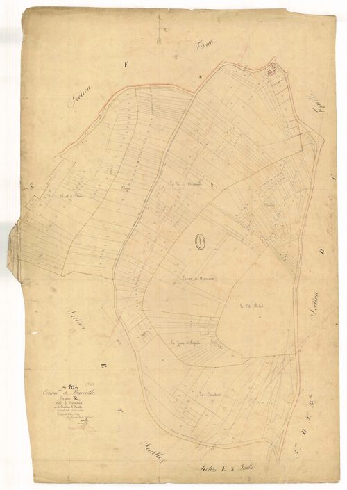 Baroville, section E dite de morveaux, feuille n° 1