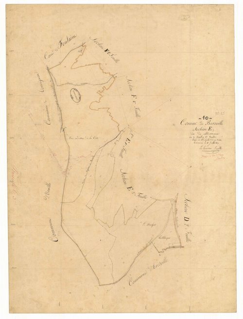 Baroville, section E dite de morveaux, feuille n° 3