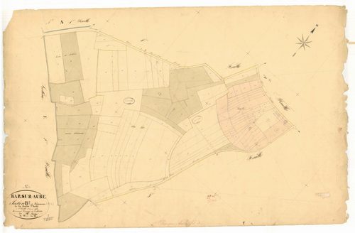 Bar-sur-Aube, section B dite des vaussaux, feuille n° 3