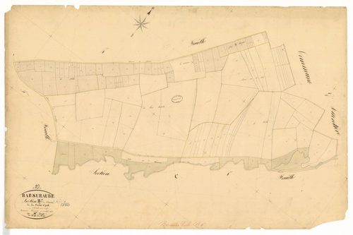Bar-sur-Aube, section B dite des vaussaux, feuille n° 6