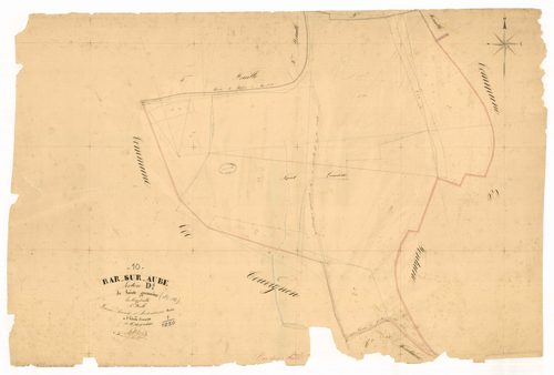Bar-sur-Aube, section D dite de Sainte Germaine, feuille n° 5