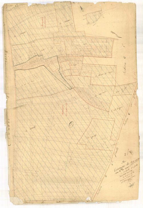 Bar-sur-Seine, section G dite d'Avaleur, feuille n° 1