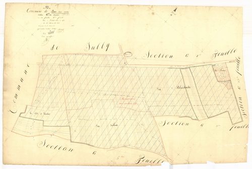 Bar-sur-Seine, section G dite d'Avaleur, feuille n° 4