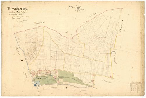 Bercenay-en-Othe, section B dite du village, feuille n° 1