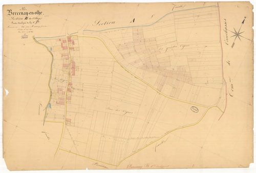 Bercenay-en-Othe, section B dite du village, feuille n° 2