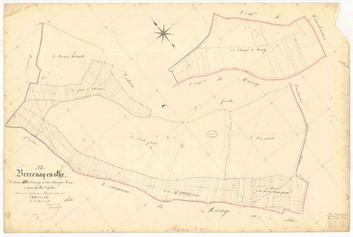 Bercenay-en-Othe, section D dite de consize et de champs roses, feuille n° 2