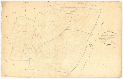 Bergères, section D dite de chalmont, feuille n° 2