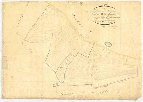 Bergères, section D dite de chalmont, feuille n° 4