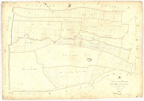 Bernon, section B dite du site de bois bureau, feuille n° 2