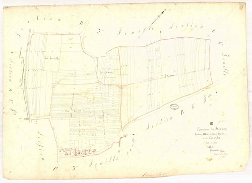 Bernon, section B dite du site de bois bureau, feuille n° 6
