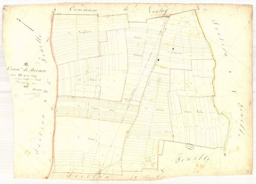 Bernon, section C dite du site du village, feuille n° 1