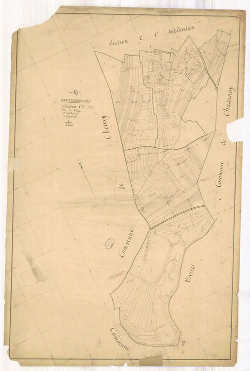 Bertignolles, section C dite du village, feuille n° 2