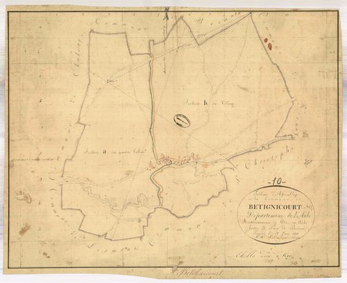 Bétignicourt, tableau d'assemblage