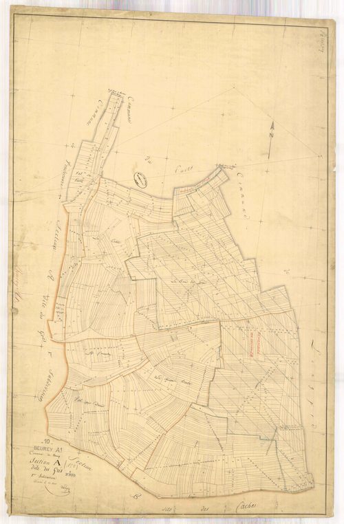 Beurey, section A dite des grès, feuille n° 1
