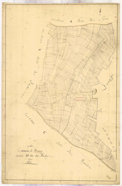 Beurey, section B dite des faches, feuille n° 2