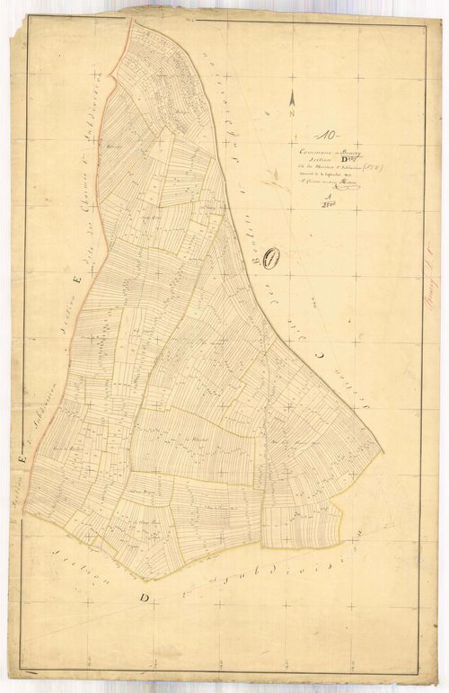 Beurey, section D dite des moutans, feuille n° 1