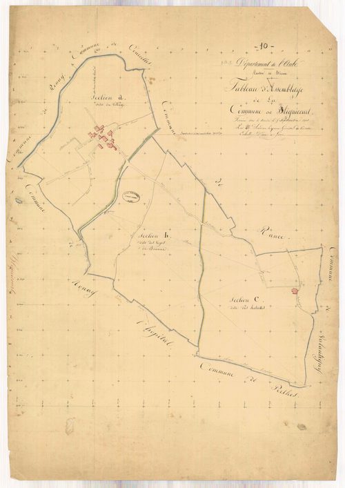 Blignicourt, tableau d'assemblage