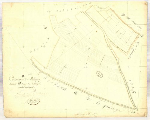 Bligny, section H dite du village, feuille n° 1