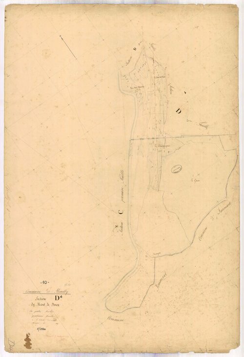 Bouilly, section D dite du mont de doux, feuille n° 4