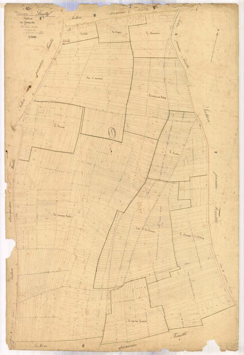 Bouilly, section E dite des gaviards, feuille n° 1