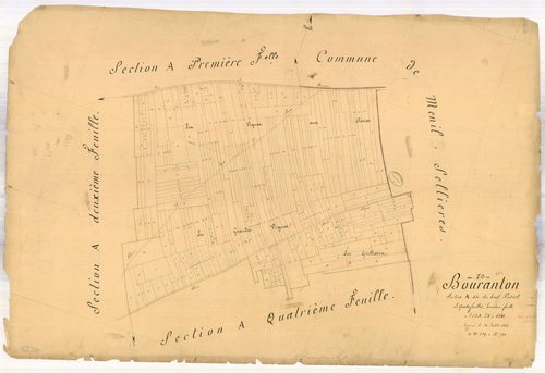 Bouranton, section A dite du haut poirier, feuille n° 3