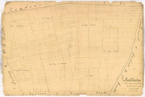Bouranton, section A dite du haut poirier, feuille n° 4