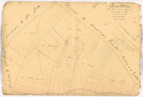 Bouranton, section B dite du chemin de Thennelières, feuille n° 1