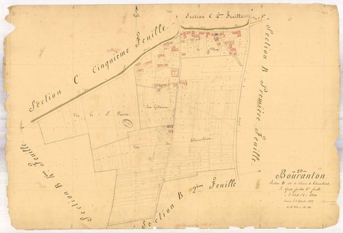 Bouranton, section B dite du chemin de Thennelières, feuille n° 3