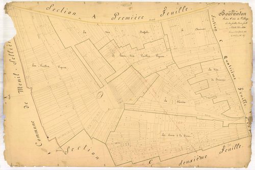 Bouranton, section C dite du village, feuille n° 1