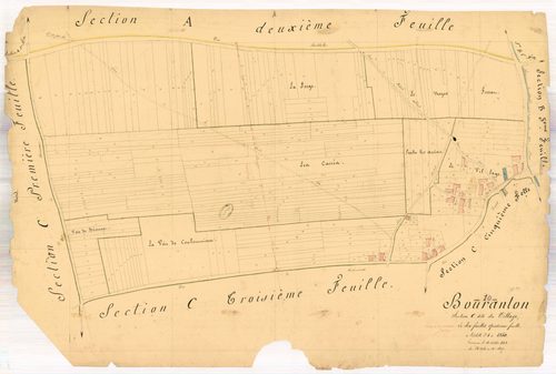 Bouranton, section C dite du village, feuille n° 4