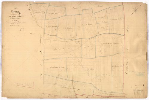 Braux, section A dite du grand bâlon, feuille n° 2