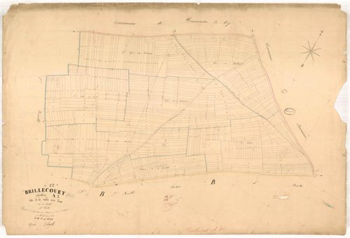 Brillecourt, section A dite de la vallée aux loups, feuille n° 1, parcelles n° 1-449