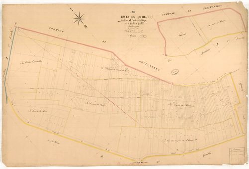 Bucey-en-Othe, section B dite du village, feuille n° 1, parcelles n°1-300