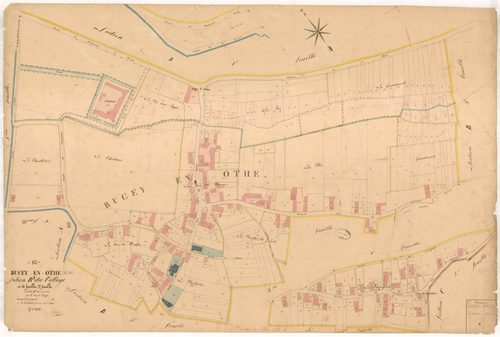 Bucey-en-Othe, section B dite du village, feuille n° 3, parcelles n°508-907