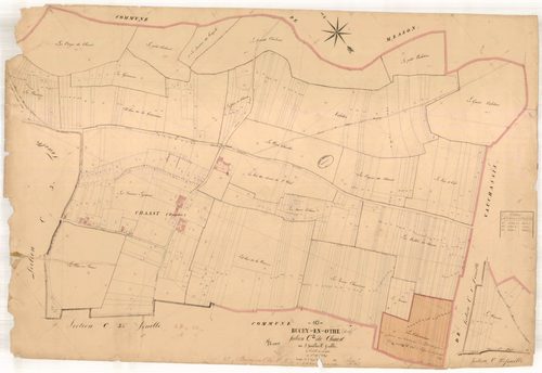 Bucey-en-Othe, section C dite de chaast, feuille n° 2, parcelles n°225-596