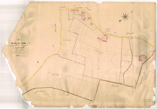 Bucey-en-Othe, section C dite de chaast (manque une partie), feuille n° 5, parcelles n°1013-1185