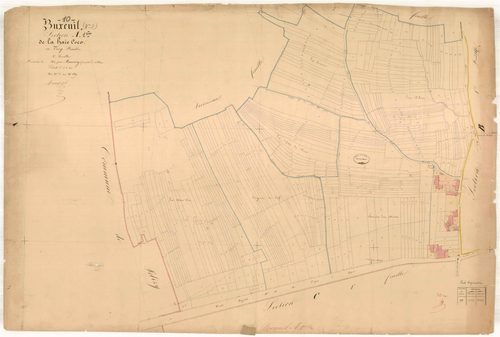 Buxeuil, section A dite de la haie coco, feuille n° 1, parcelles n°1-389