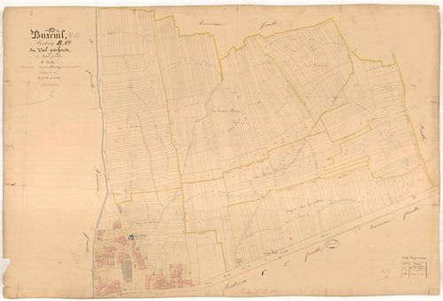 Buxeuil, section B dite du val parfonde, feuille n° 1, parcelles n°1-583
