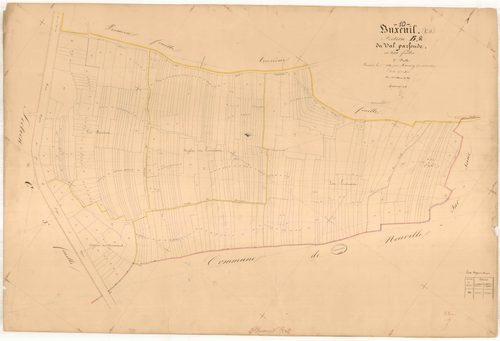 Buxeuil, section B dite du val parfonde, feuille n° 2, parcelles n°584-869