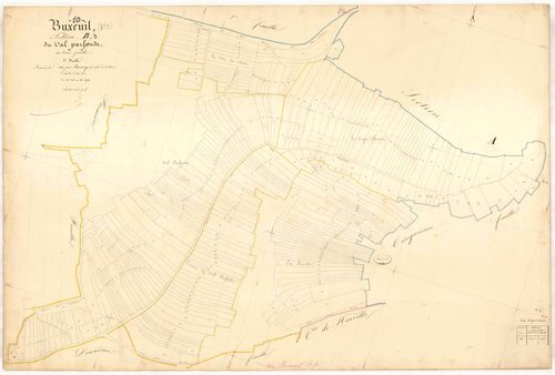 Buxeuil, section B dite du val parfonde, feuille n° 3, parcelles n°868-1174