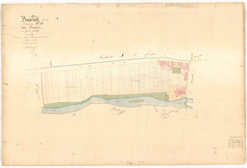 Buxeuil, section C dite des craies, feuille n° 1, parcelles n°1-155