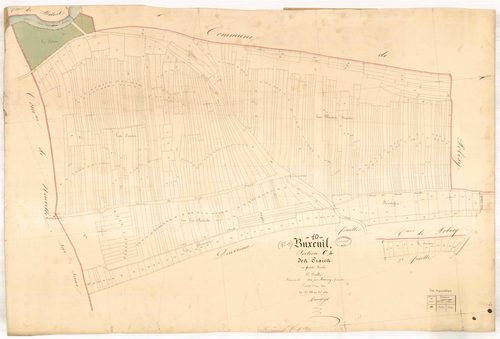 Buxeuil, section C dite des craies, feuille n° 4, parcelles n°588-989
