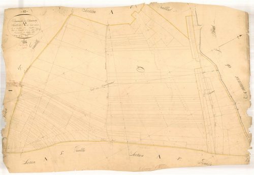 Chamoy, section A dite forêt che, feuille n° 3, parcelles n° 496-629